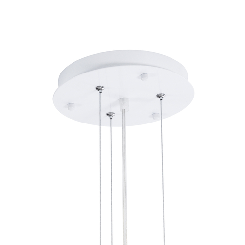 GloboStar® SERENIA 01273 Μοντέρνο Κρεμαστό Φωτιστικό Καμπάνα Μονόφωτο 1 x E27 IP20 Λευκό Μέταλλο με Λευκό Γύψο - Μ90 x Π90 x Y40cm