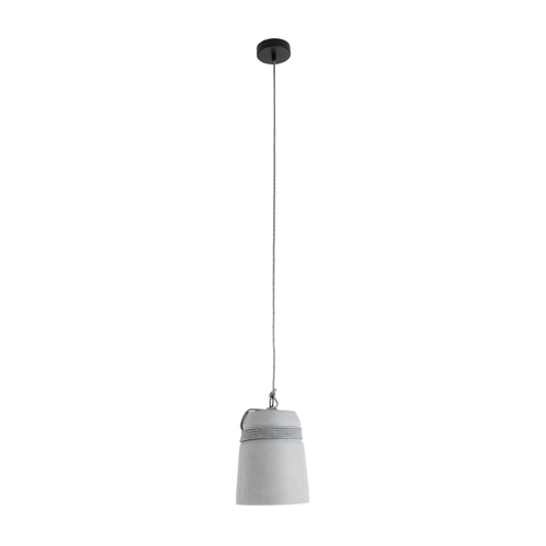 GloboStar® TRIBECA 01321 Μοντέρνο Κρεμαστό Φωτιστικό Καμπάνα Μονόφωτο 1 x E27 IP20 Γκρι Τσιμέντο - Μ20 x Π20 x Υ26cm