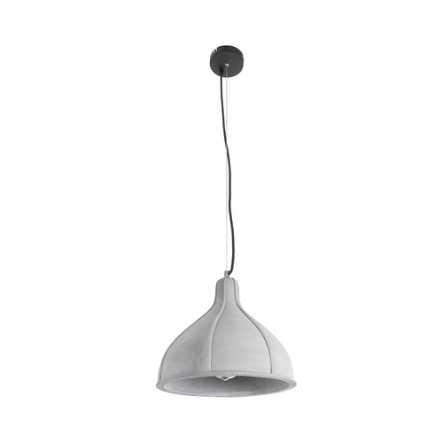 GloboStar® TRIBECA 01326 Μοντέρνο Κρεμαστό Φωτιστικό Καμπάνα Μονόφωτο 1 x E27 IP20 Γκρι Τσιμέντο - Μ30 x Π30 x Υ27cm