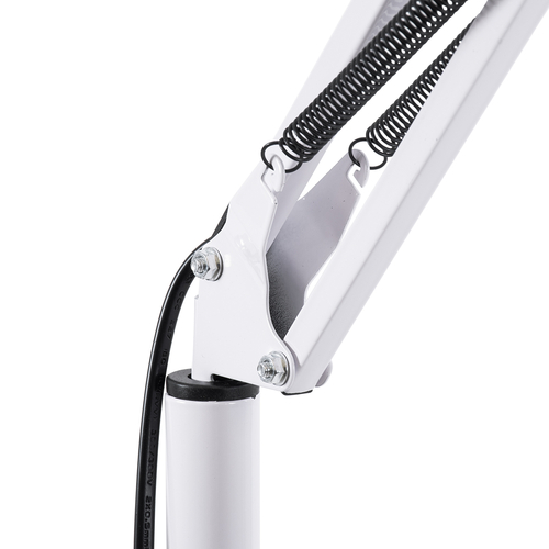 GloboStar® AUDREY 01471 Vintage Επιδαπέδιο Φωτιστικό Μονόφωτο 1 x E27 IP20 Λευκό Μέταλλο - Μ15 x Π15 x Υ190cm