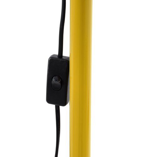 GloboStar® AUDREY 01472 Μοντέρνο Επιδαπέδιο Φωτιστικό Μονόφωτο 1 x E27 IP20 Κίτρινο Αλουμίνιο - Μ15 x Π15 x Υ190cm