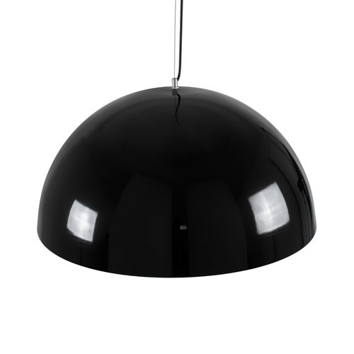 GloboStar® DIADEMA 01342 Μοντέρνο Κρεμαστό Φωτιστικό Καμπάνα Μονόφωτο 1 x E27 IP20 Μαύρο & Χρυσό Μέταλλο - Μ60 x Π60 x Υ30cm