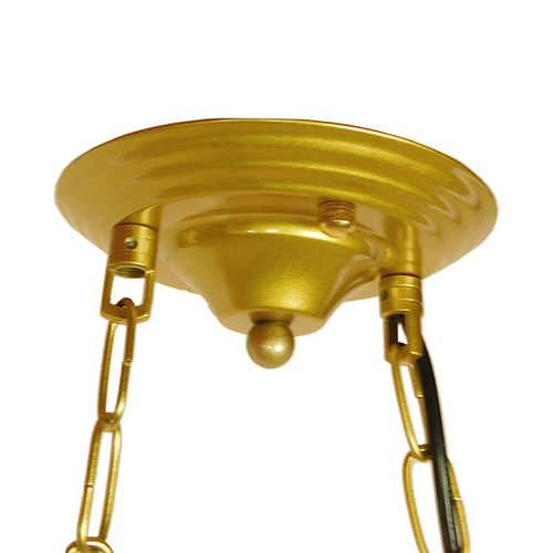 GloboStar® LUXOR 01598 Vintage Κρεμαστό Φωτιστικό Ανάρτηση Τρίφωτο 3 x E14 IP20 Χρυσό Μέταλλο με Μπεζ Σχοινί - Μ75 x Π13 x Y18cm