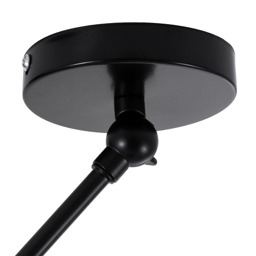 GloboStar® LOTUS 00938 Μοντέρνο Φωτιστικό Οροφής Καμπάνα Μονόφωτο 1 x E27 IP20 Κόκκινο, Μαύρο & Λευκό Μέταλλο - Μ30 x Π30 x Υ21cm