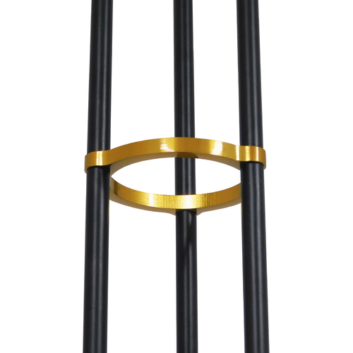 GloboStar® VELVET 00994 Μοντέρνο Φωτιστικό Οροφής Πλέγμα Πολύφωτο 6 x G9 IP20 Μαύρο & Χρυσό Μέταλλο με Λευκό Γυαλί - Μ80 x Π80 x Υ85cm