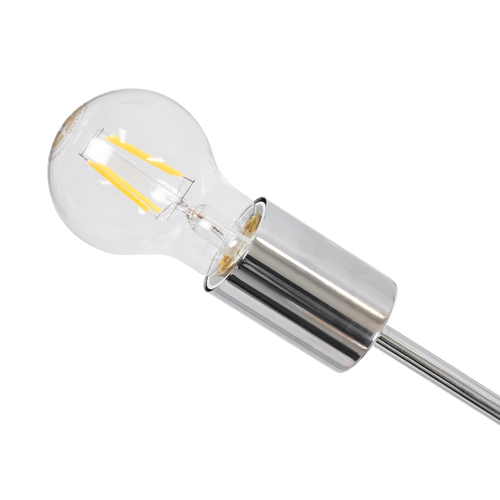 GloboStar® MILANO 01487 Μοντέρνο Φωτιστικό Οροφής Πλέγμα Πολύφωτο 12 x E27 IP20 Ασημί Μέταλλο - Μ80 x Π80 x Υ80cm