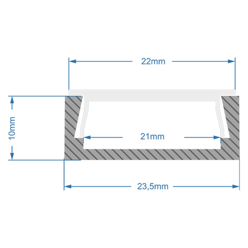 GloboStar® SURFACE-PROFILE 70809-1M Προφίλ Αλουμινίου - Βάση & Ψύκτρα Ταινίας LED με Λευκό Γαλακτερό Κάλυμμα - Επιφανειακή Χρήση - Πατητό Κάλυμμα - Ασημί - 1 Μέτρο - Μ100 x Π2.4 x Υ1.1cm