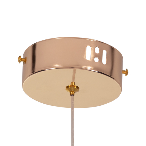GloboStar® BUTTERFLY 01650 Μοντέρνο Κρεμαστό Φωτιστικό Φιγούρα CREE LED 10W 800lm 360° AC 85-265V IP20 Θερμό Λευκό 2700K Διάφανο Πλαστικό με Ροζ & Χρυσό Μέταλλο - Μ20 x Π17 x Y24cm - 2 Xρόνια Εγγύηση