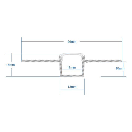GloboStar® PLASTERBOARD-PROFILE 70838-2M Προφίλ Αλουμινίου - Βάση & Ψύκτρα Ταινίας LED με Λευκό Γαλακτερό Κάλυμμα - Χωνευτή Χρήση σε Γυψοσανίδα - Trimless - Πατητό Κάλυμμα - Ασημί - 2 Μέτρα - Πακέτο 5 Τεμαχίων - Μ200 x Π5.6 x Υ1.5cm