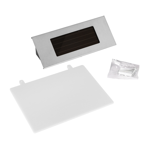 GloboStar® 71485 Αυτόνομο Ηλιακό Φωτιστικό LED SMD 1W 40lm με Ενσωματωμένη Μπαταρία 600mAh - Φωτοβολταϊκό Πάνελ με Αισθητήρα Ημέρας-Νύχτας για Αρίθμηση Διεύθυνσης Δρόμου Αδιάβροχο IP65 Ψυχρό Λευκό 6000K