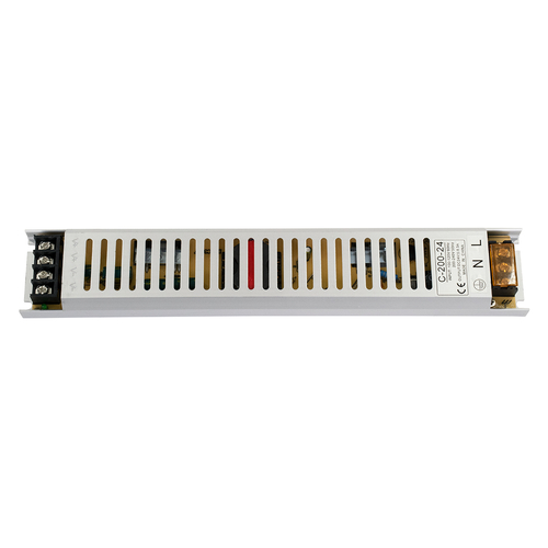 GloboStar® 73017 Μεταλλικό Τροφοδοτικό PELV Ultra Slim για Προϊόντα LED 200W 8.3A - AC 220-240V σε DC 24V - IP20 Μ31 x Π5.4 x Υ2.3cm - 3 Years Warranty