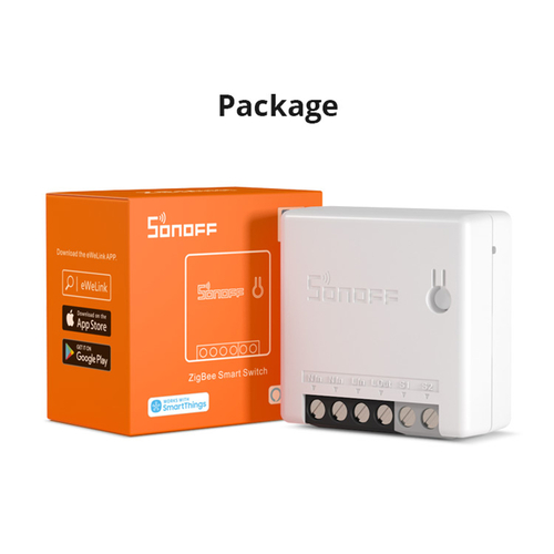 GloboStar® 80045 SONOFF ZBMINI-R3 - Zigbee Wireless Smart Switch Two Way Dual Relay - 2 Output Channel