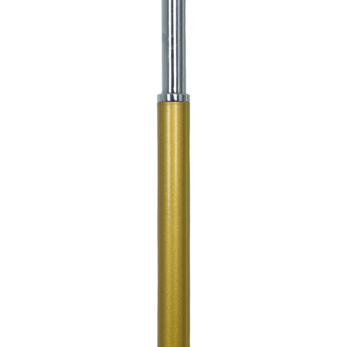 GloboStar® VERSA 00833 Μοντέρνο Επιδαπέδιο Φωτιστικό Μονόφωτο 1 x E27 IP20 Χρυσό & Ασημί Μέταλλο με Μαύρο Μάρμαρο - Μ15 x Π15 x Υ155cm