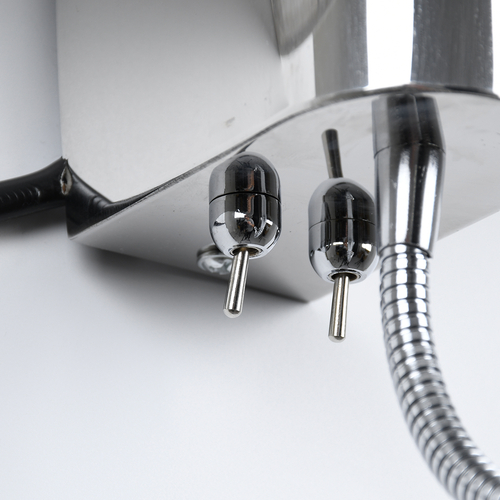 GloboStar® ELEGANT 01492 Μοντέρνο Επιτοίχιο Φωτιστικό Απλίκα με LED Βραχίονα Δίφωτο 1 x E27 IP20 Μαύρο Ύφασμα με Ασημί Μέταλλο - Μ26.5 x Π15 x Υ43cm