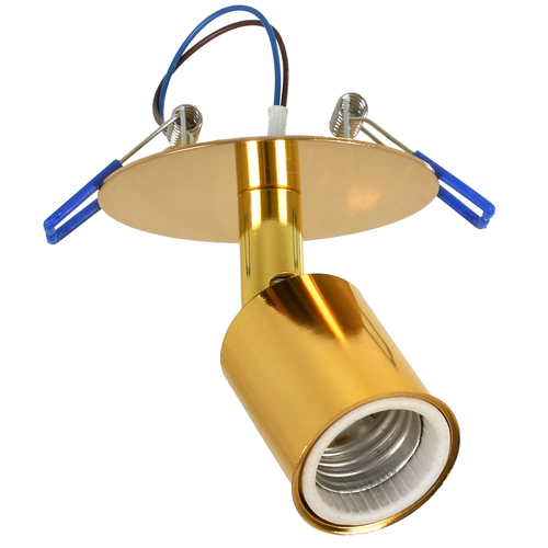 GloboStar® SARA 00851 Μοντέρνο Φωτιστικό Οροφής Σποτ Μονόφωτο 1 x E27 IP20 Χρυσό Μέταλλο - Μ8 x Π8 x Υ8.5cm