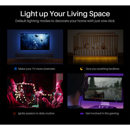 GloboStar® 80024 SONOFF L1-5M-EU-GR-R2 - Wi-Fi Smart RGB LED Light Strip SET 5M Waterproof IP65