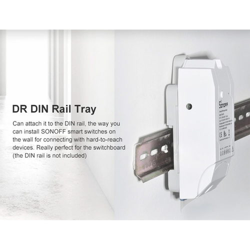 GloboStar® 80039 SONOFF DR-R2 - DIN Rail Tray for SONOFF Smart Switches