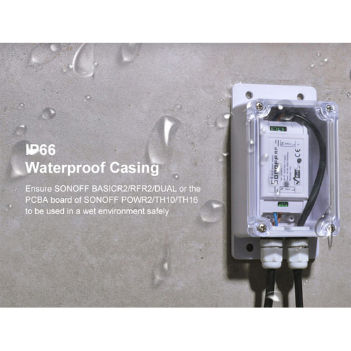 GloboStar® 80041 SONOFF IP66-CASE-R2 - BOX Case for SONOFF Smart Switches Waterproof IP66