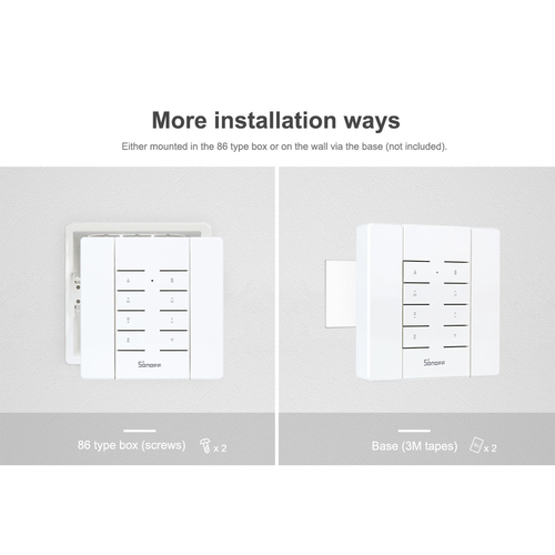 GloboStar® 80043 SONOFF RM433-BASE-R2 - Wall Base for RM433 Remote Controller