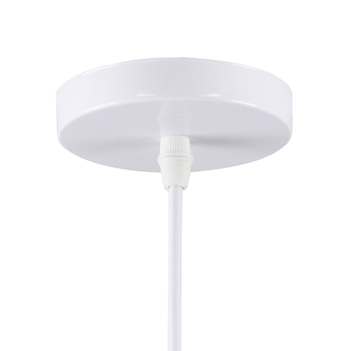 GloboStar® CUBE 00802 Μοντέρνο Κρεμαστό Φωτιστικό Πλέγμα Μονόφωτο 1 x E27 IP20 Λευκό Μέταλλο - Μ25 x Π25 x Υ25cm