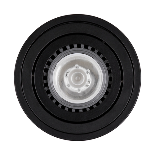 GloboStar® AKIRA 60617 Επιφανειακό Κινούμενο Στρόγγυλο Φωτιστικό Σποτ Αλουμινίου με Ντουί GU10 AC 220-240V IP44 Φ8 x Υ10cm - Μαύρο