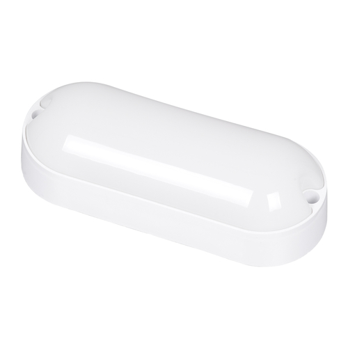 GloboStar® HOMIE 61002 LED Πλαφονιέρα Οροφής - Τοίχου Οβάλ 11W 918lm 150° AC 220-240V Αδιάβροχο IP65 Μ17 x Π7 x Υ4.5cm Θερμό Λευκό 2700K - 3 Years Warranty