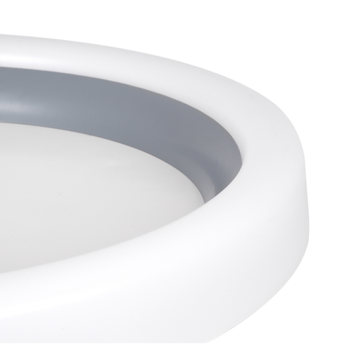 GloboStar® ARIANA 61036 Πλαφονιέρα Οροφής Κύκλος LED CCT 55W 6376lm 120° AC 220-240V - Εναλλαγή Φωτισμού μέσω Τηλεχειριστηρίου All In One Ψυχρό Λευκό 6000k+Φυσικό Λευκό 4500k+Θερμό Λευκό 2700k Dimmable Φ48cm - Ανθρακί - 3 Years Warranty