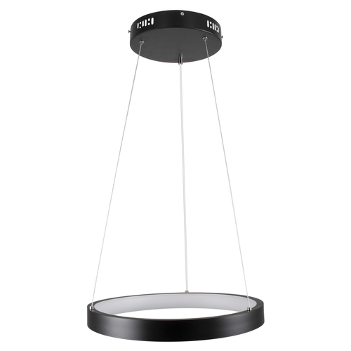 GloboStar® NEMESIS 61155 Κρεμαστό Φωτιστικό Δαχτυλίδι-Κύκλος LED CCT 30W 3513lm 360° AC 220-240V - Εναλλαγή Φωτισμού μέσω Τηλεχειριστηρίου All In One Ψυχρό 6000k+Φυσικό 4500k+Θερμό 2700k Dimmable Φ40cm - Μαύρο - 3 Years Warranty