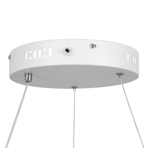 GloboStar® NEMESIS 61156 Κρεμαστό Φωτιστικό Δαχτυλίδι-Κύκλος LED CCT 30W 3513lm 360° AC 220-240V - Εναλλαγή Φωτισμού μέσω Τηλεχειριστηρίου All In One Ψυχρό 6000k+Φυσικό 4500k+Θερμό 2700k Dimmable Φ40cm - Λευκό - 3 Years Warranty