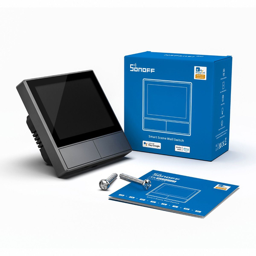 GloboStar® 80058 SONOFF NSPanel-R2-2022-EU - Wi-Fi Smart Scene Wall Switch(86/EU Type) - Integrated HMI Panel - Smart Temperature Control