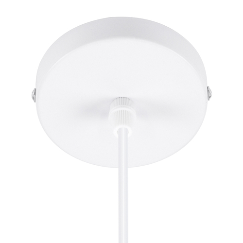 GloboStar® HANNA 36217 Μοντέρνο Κρεμαστό Φωτιστικό Ανάρτηση Μονόφωτο 1 x E27 IP20 Λευκό Πλαστικό - Μ4 x Π4 x Υ110cm
