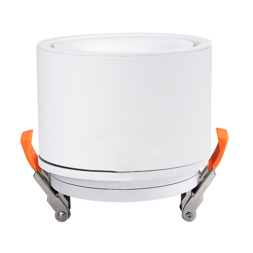 GloboStar® OMEGA-R 60295 Χωνευτό LED Spot Downlight TrimLess Φ10cm 12W 1500lm 36° AC 220-240V IP20 Φ10 x Υ8.2cm - Στρόγγυλο - Λευκό - Θερμό Λευκό 2700K - Bridgelux COB - 5 Years Warranty