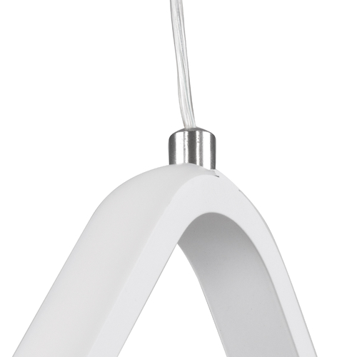 GloboStar® ROSE 61065 Κρεμαστό Φωτιστικό Οροφής Design LED CCT 22W 2640lm 300° AC 220-240V - Εναλλαγή Φωτισμού μέσω Διακόπτη On/Off All In One Ψυχρό 6000k+Φυσικό 4500k+Θερμό 2700k Μ24 x Π22 x Υ24cm - Λευκό