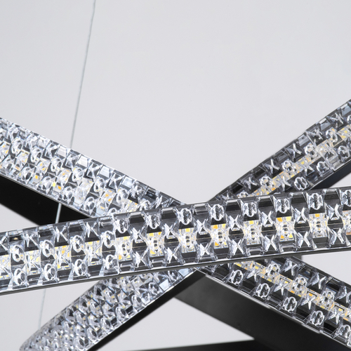 GloboStar® DIAMOND TRIO 61136-DECO Κρεμαστό Φωτιστικό Δαχτυλίδι-Κύκλος LED CCT 100W 12123lm 360° AC 220-240V - Εναλλαγή Φωτισμού μέσω Τηλεχειριστηρίου All In One Ψυχρό 6000k+Φυσικό 4500k+Θερμό 2700k Dimmable Φ25+40+60cm - Μαύρο - 3 Years Warranty