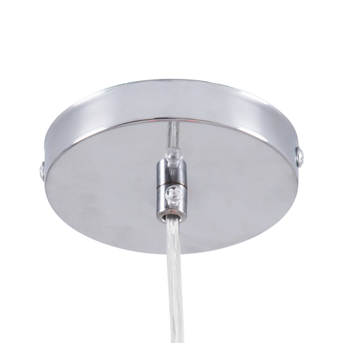GloboStar® DIXAR 00762 Μοντέρνο Κρεμαστό Φωτιστικό Ανάρτηση Μονόφωτο 1 x E27 IP20 Κόκκινο Γυαλί με Ασημί Μέταλλο - Μ28 x Π28 x Υ40cm