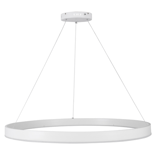 GloboStar® VENOM 61183 Κρεμαστό Φωτιστικό Δαχτυλίδι-Κύκλος LED CCT 75W 8818lm 120° AC 220-240V - Εναλλαγή Φωτισμού μέσω Τηλεχειριστηρίου All In One Ψυχρό 6000K+Φυσικό 4500K+Θερμό 2700K Dimmable Φ100cm - Λευκό - 3 Years Warranty