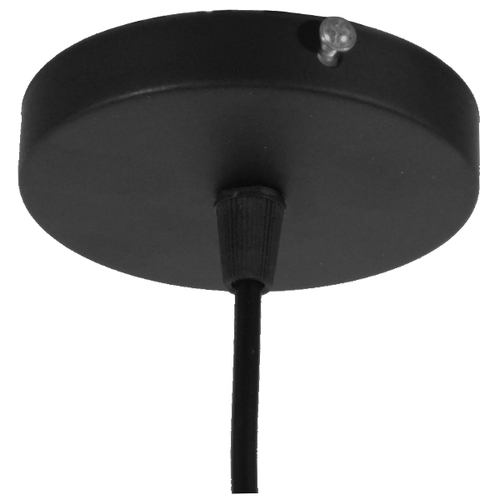 GloboStar® OLIVER 10001231 Vintage Κρεμαστό Φωτιστικό Καμπάνα Μονόφωτο 1 x E27 Μαύρο Μέταλλο με Μελί Γυαλί - Μ20 x Π20 x Υ21cm