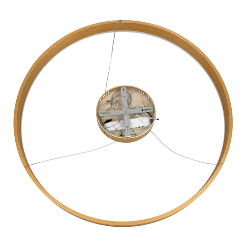 GloboStar® VENOM 61181 Κρεμαστό Φωτιστικό Δαχτυλίδι-Κύκλος LED CCT 67W 7863lm 120° AC 220-240V - Εναλλαγή Φωτισμού μέσω Τηλεχειριστηρίου All In One Ψυχρό 6000K+Φυσικό 4500K+Θερμό 2700K Dimmable Φ80cm - Χρυσό Βούρτσας - 3 Years Warranty