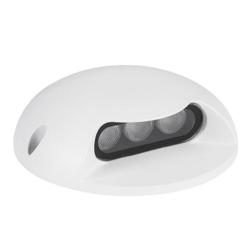 GLOBOSTAR® STEP-LUNA 90619 Αρχιτεκτονικό Φωτιστικό Διαδρόμου/Σκαλοπατιού LED 3W 330lm 10° DC 24V Αδιάβροχο IP65 Θερμό Λευκό 2700K Dimmable - Λευκό - Φ12 x Υ3cm - 3 Χρόνια Εγγύηση