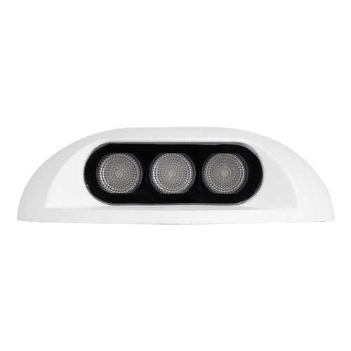 GLOBOSTAR® STEP-LUNA 90619 Αρχιτεκτονικό Φωτιστικό Διαδρόμου/Σκαλοπατιού LED 3W 330lm 10° DC 24V Αδιάβροχο IP65 Θερμό Λευκό 2700K Dimmable - Λευκό - Φ12 x Υ3cm - 3 Χρόνια Εγγύηση