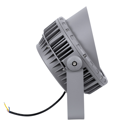 GloboStar® FLOOD-MENA 90646 Προβολέας Wall Washer με Αντιθαμβωτική Γρίλια για Φωτισμό Κτιρίων LED 48W 4320lm 30° AC 220-240V Αδιάβροχο IP65 Φ25 x Υ18cm Θερμό Λευκό 3000K - Ασημί - 3 Years Warranty