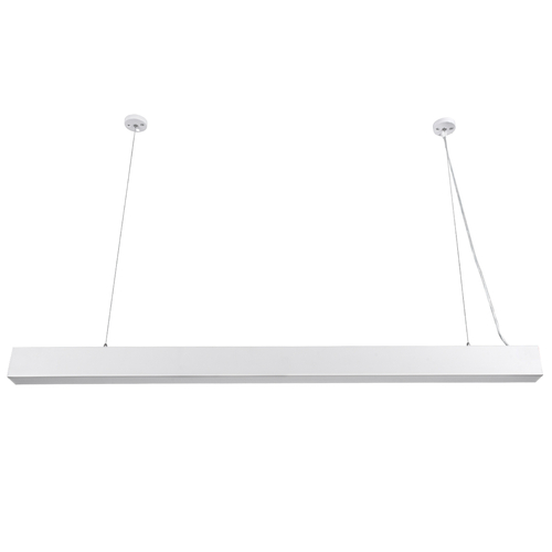 GloboStar® ORION 61031-P Γραμμικό Κρεμαστό Φωτιστικό Linear LED CCT 72W 8600lm 120° AC 220-240V Μ120 x Π5.5 x Υ7cm - Εναλλαγή Φωτισμού μέσω Τηλεχειριστηρίου All In One Ψυχρό 6000k+Φυσικό 4500k+Θερμό 2700k Dimmable - Λευκό - 3 Years Warranty