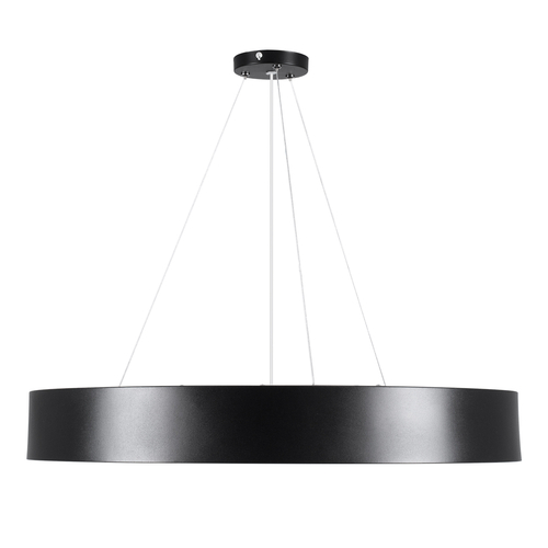 GloboStar® BURTON 61202-S Πλαφονιέρα Οροφής LED CCT 75W 8625lm 120° AC 220-240V - Εναλλαγή Φωτισμού μέσω Τηλεχειριστηρίου All In One Ψυχρό 6000k+Φυσικό 4500k+Θερμό 2700k Dimmable Φ60cm - Μαύρο - 3 Years Warranty