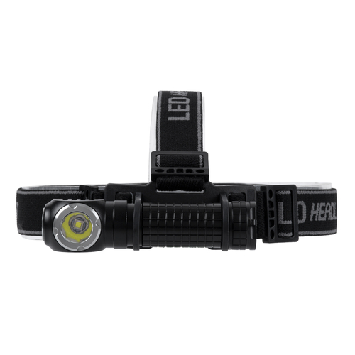 GloboStar® 79075 Φορητός Φακός Κεφαλής Επαναφορτιζόμενος LED Luminus SST20 10W 800lm 60° Μοιρών με 1 x 18650 Μπαταρία 2000mAh USB 2.0 3 Modes Αδιάβροχο IP54 Ψυχρό Λευκό 6000K