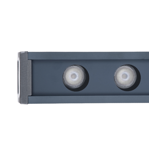 GLOBOSTAR® WASHER-VAIA 90184 Μπάρα Φωτισμού Wall Washer LED 6W 510lm 30° DC 24V Αδιάβροχο IP65 Πολύχρωμο RGBW Dimmable DMX512 - Γκρι Ανθρακί - Μ30 x Π4 x Υ5cm - 3 Χρόνια Εγγύηση