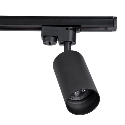 GloboStar® LEO 60354 Μοντέρνο Φωτιστικό Οροφής Ράγα Δίφωτο 2 x GU10 IP20 Μαύρο Αλουμίνιο - Μ50.5 x Π6 x Υ20cm - 5 Χρόνια Εγγύηση