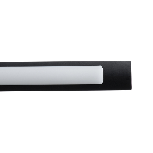 GloboStar® MIRA 60432 Μοντέρνο Φωτιστικό Τοίχου - Απλίκα Καθρέπτη Μπάνιου - Πίνακα LED 12W 1400lm 120° AC 220-240V IP44 Μ60 x Π20 x Υ13cm - Φυσικό Λευκό 4500K - Μαύρο - 3 Χρόνια Εγγύηση