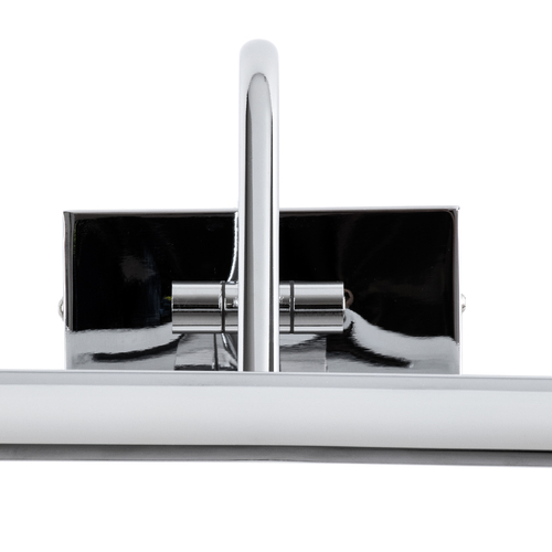 GloboStar® MIRA 60434 Μοντέρνο Φωτιστικό Τοίχου - Απλίκα Καθρέπτη Μπάνιου - Πίνακα LED 12W 1400lm 120° AC 220-240V IP44 Μ60 x Π20 x Υ13cm - Φυσικό Λευκό 4500K - Χρώμιο Νίκελ - 3 Χρόνια Εγγύηση