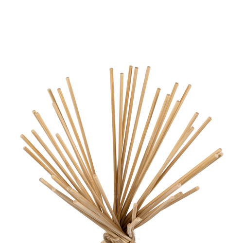 GloboStar® AZORES 01753 Boho Επιδαπέδιο Φωτιστικό Μονόφωτο 1 x E27 IP20 Μπεζ Ξύλο - Μ30 x Π30 x Υ90cm