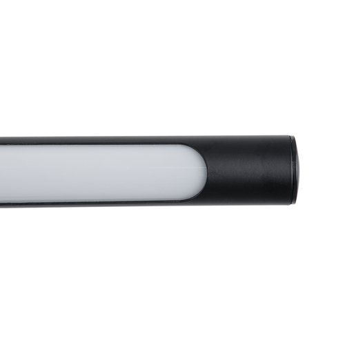 GloboStar® LAURA 60424 Μοντέρνο Φωτιστικό Τοίχου - Απλίκα Καθρέπτη Μπάνιου - Πίνακα LED 12W 1400lm 120° AC 220-240V IP44 Μ60 x Π27 x Υ13cm - Φυσικό Λευκό 4500K - Μαύρο - 3 Χρόνια Εγγύηση